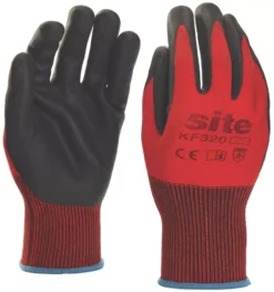 Site 320 Nitrile Foam Coated Gloves Red / Black Medium