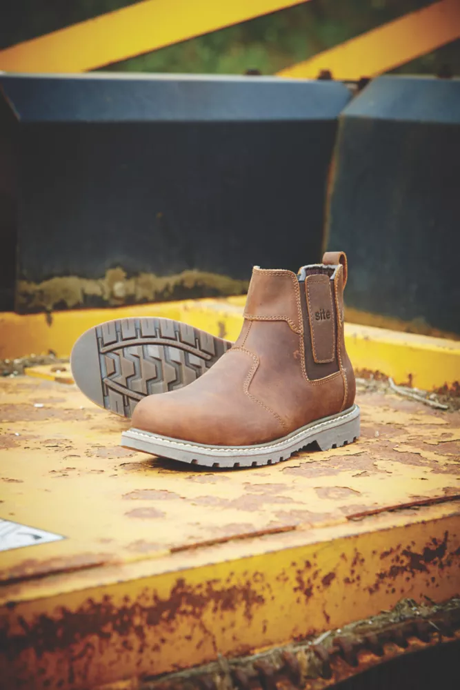 Site Mudguard Safety Dealer Boots Brown Size 7 4 Site Mudguard Safety Dealer Boots Brown Size 7 - Image 2