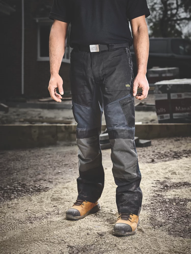 Site Ridgeback Trousers Black & Grey 30" W 32" L 4 Site Ridgeback Trousers Black & Grey 30" W 32" L - Image 2