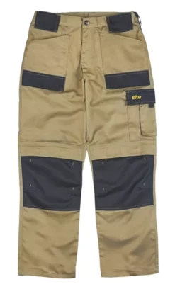Site Pointer Work Trousers Stone / Black 34" W 32" L