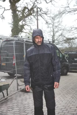 Site Ninebark Waterproof Jacket Grey / Black Medium 39" Chest -Home Tools Sales 2024 298FH A3