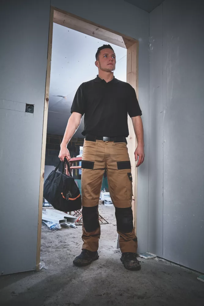 Site Pointer Work Trousers Stone / Black 32" W 32" L 4 Site Pointer Work Trousers Stone / Black 32" W 32" L - Image 2