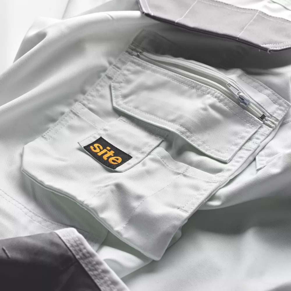 Site Jackal Work Trousers White / Grey 30" W 32" L 7 Site Jackal Work Trousers White / Grey 30" W 32" L - Image 5