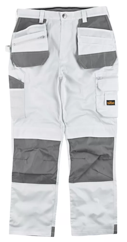 Site Jackal Work Trousers White / Grey 30" W 32" L 3 Site Jackal Work Trousers White / Grey 30" W 32" L
