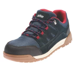 Site Scoria Safety Trainers Navy Blue & Red Size 12