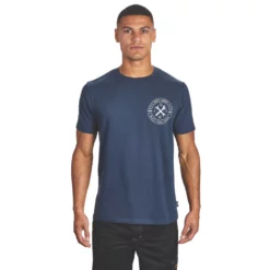 Site Buckthorn Short Sleeve T-Shirt Navy / Grey Large 23" Chest 2 Pack -Home Tools Sales 2024 371PX A7