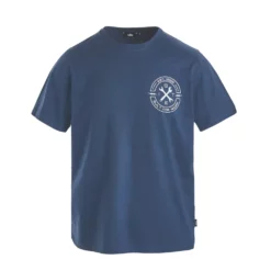 Site Buckthorn Short Sleeve T-Shirt Navy / Grey Medium 22" Chest 2 Pack -Home Tools Sales 2024 388PX A4