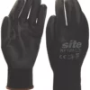 Site 120 PU Palm Dip Gloves Black Medium -Home Tools Sales 2024 391FR P