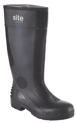Site Trench Safety Wellies Black Size 10