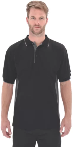 Site Barchan Moisture Wicking Polo Shirt Black Medium 44 1/2" Chest -Home Tools Sales 2024 399FH A2