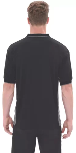 Site Barchan Moisture Wicking Polo Shirt Black Medium 44 1/2" Chest -Home Tools Sales 2024 399FH A3