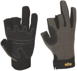 Site 420 3-Finger Framer Performance Gloves Grey / Black Large