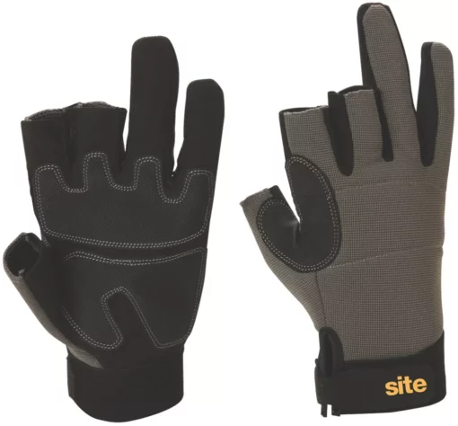 Site 420 3-Finger Framer Performance Gloves Grey / Black Large -Home Tools Sales 2024 445FR P