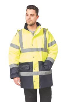 Site Shackley Hi-Vis Traffic Jacket Yellow/Navy Medium 51" Chest -Home Tools Sales 2024 466XR A5