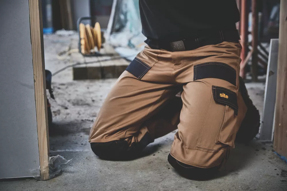 Site Pointer Work Trousers Stone / Black 40" W 32" L 5 Site Pointer Work Trousers Stone / Black 40" W 32" L - Image 3