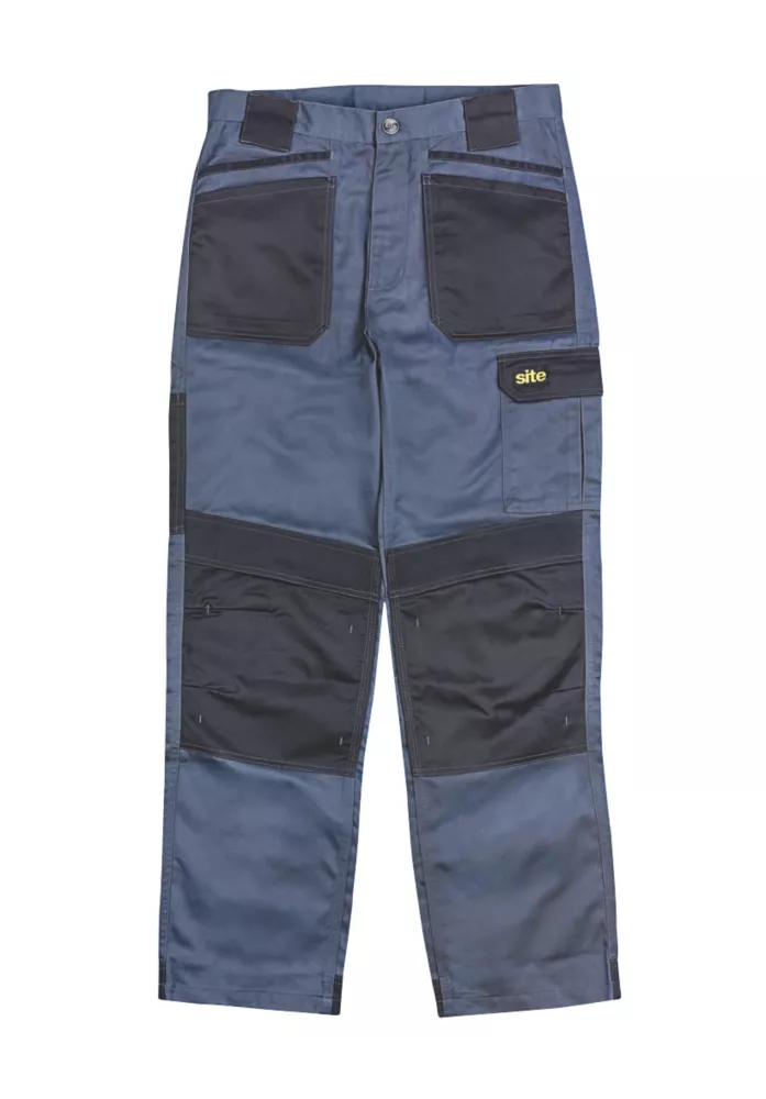 Site Harrier Work Trousers Grey / Black 40" W 32" L 3 Site Harrier Work Trousers Grey / Black 40" W 32" L