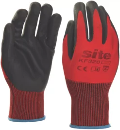 Site 320 Nitrile Foam Coated Gloves Red / Black X Large