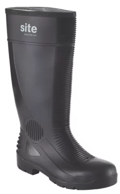 Site Trench Safety Wellies Black Size 9