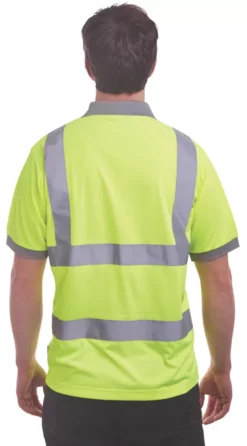 Site Hi-Vis Polo Shirt Yellow XX Large 49 1/2" Chest -Home Tools Sales 2024 845PF A4