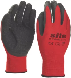 Site 440 Superlight Latex Gripper Gloves Red / Black Large