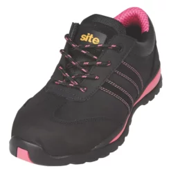Site Dorain Ladies Safety Trainers Black Size 5