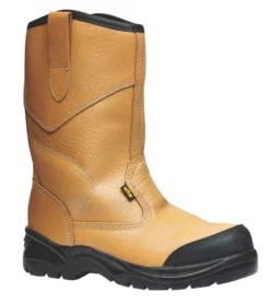 Site Gravel Safety Rigger Boots Tan Size 6