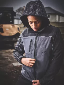 Site Kardal Water-Resistant Ladies Softshell Jacket Black / Grey Size 8-10 -Home Tools Sales 2024 943GX A2