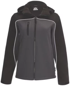 Site Kardal Water-Resistant Ladies Softshell Jacket Black / Grey Size 8-10