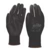 Site 121 PU Palm Dip Gloves Black Large 10 Pack -Home Tools Sales 2024 946PT P