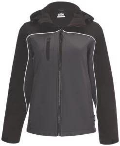 Site Kardal Water-Resistant Ladies Softshell Jacket Black / Grey Size 16-18